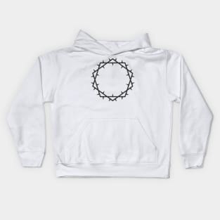 Crown of thorns from the head of Jesus Christ Kids Hoodie